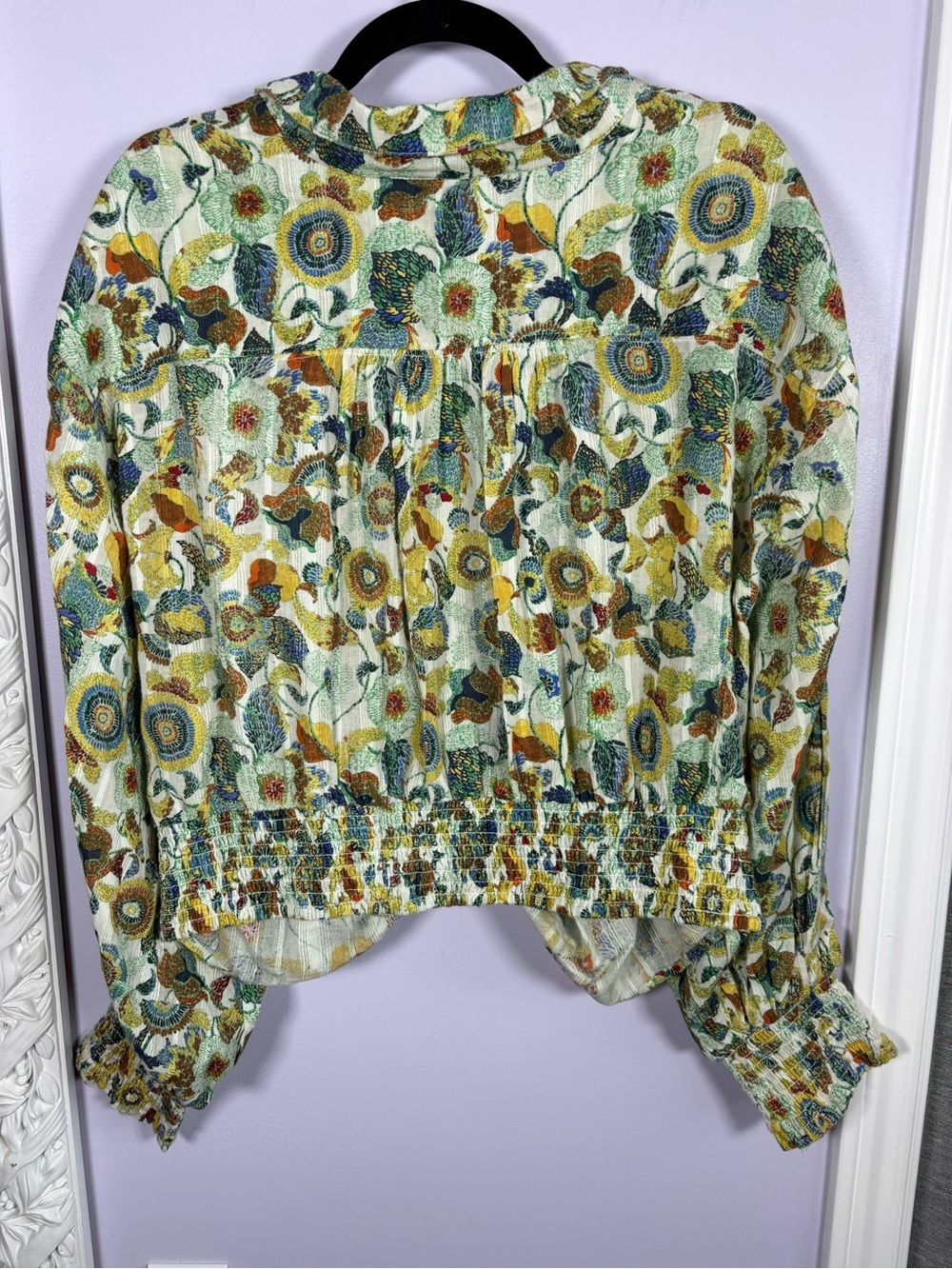 Anthropologie Multicolor Floral Wrap Blouse With Crop Bralette Top NWT 2X - Picture 15 of 16